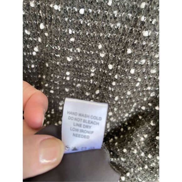 Altar'd State Women's Gray Cowl Neck Layered Lace Trim Sweater Tunic  Medium - Picture 8 of 9